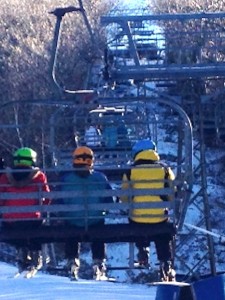 Berkshire Waldorf High School students skiing at Butternut for phys. ed.